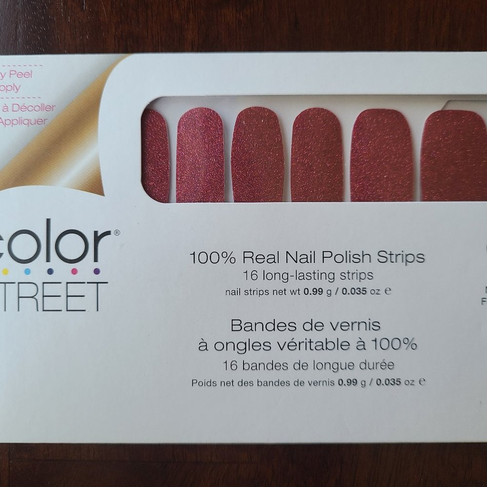 ColorStreet Cran-tastic Glitter Red Nail Strip Set